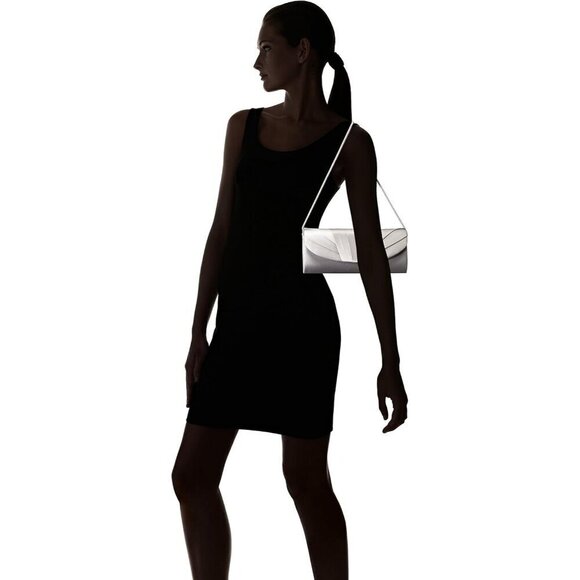 ❤️Angel Satin Tuxedo Flap Evening Clutch for Women - Picture 6 of 6